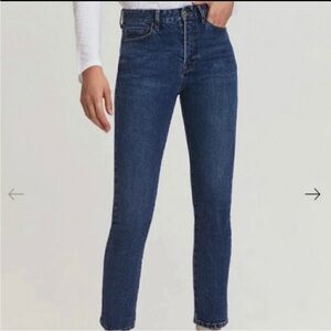 NWT Something Navy High Waisted Straight Leg Jean Size 4